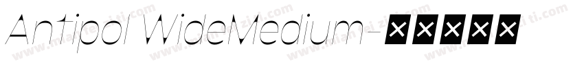 Antipol WideMedium字体转换